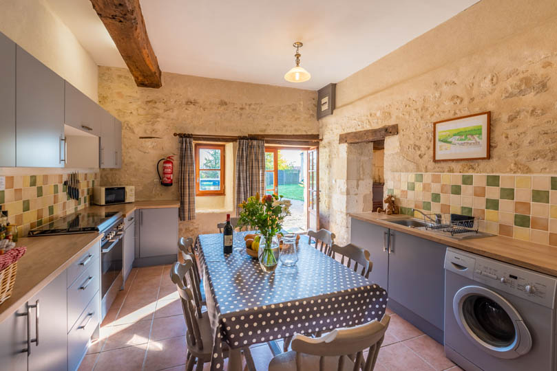 Kitchen of Gite in Charente, South west France